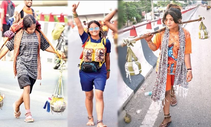 छोरों से कम नहीं हरियाणा की छोरियां, सात सहेलियां लाईं सातवीं कांवड