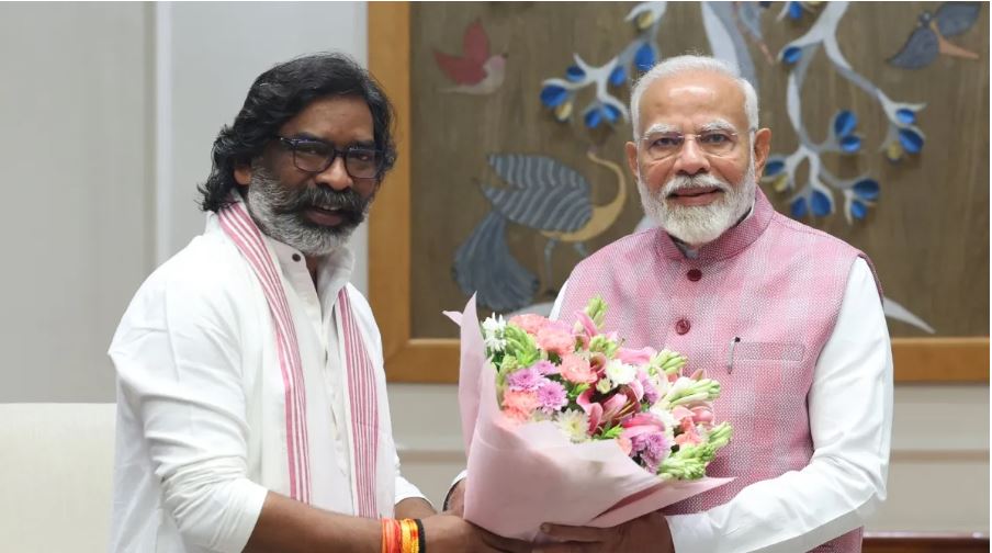हेमंत सोरेन ने दिल्ली में प्रधानमंत्री नरेंद्र मोदी से की मुलाकात