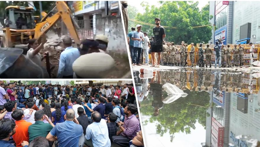 आईएएस कोचिंग हादसे के बाद एमसीडी का चला बुलडोजर, 7 गिरफ्तार