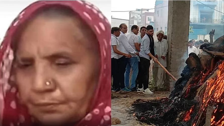 हरियाणा: तिहाड़ से आकर गैंगस्टर काला जठेड़ी ने मां की चिता को दी मुखाग्नि