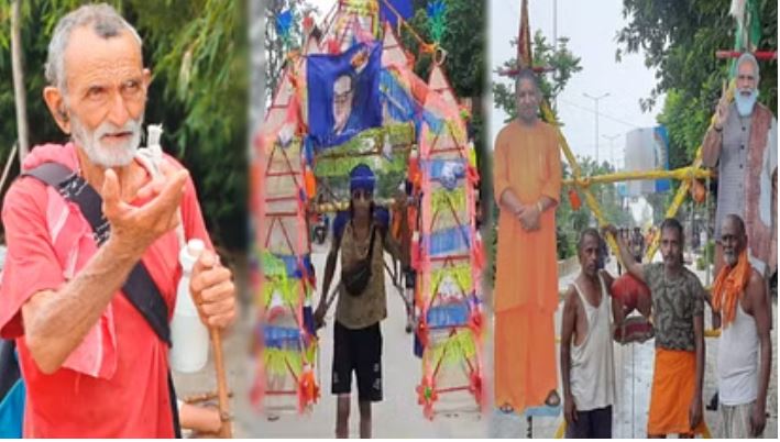 कावड़ यात्रा: राम मंदिर माॅडल तो कहीं दिखी पीएम-सीएम की झलक