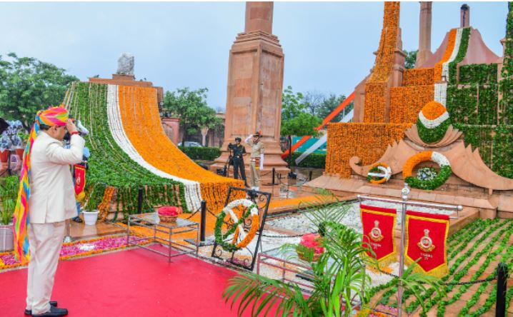 मुख्यमंत्री भजनलाल शर्मा ने 78वें स्वतंत्रता दिवस पर किया ध्वजारोहण