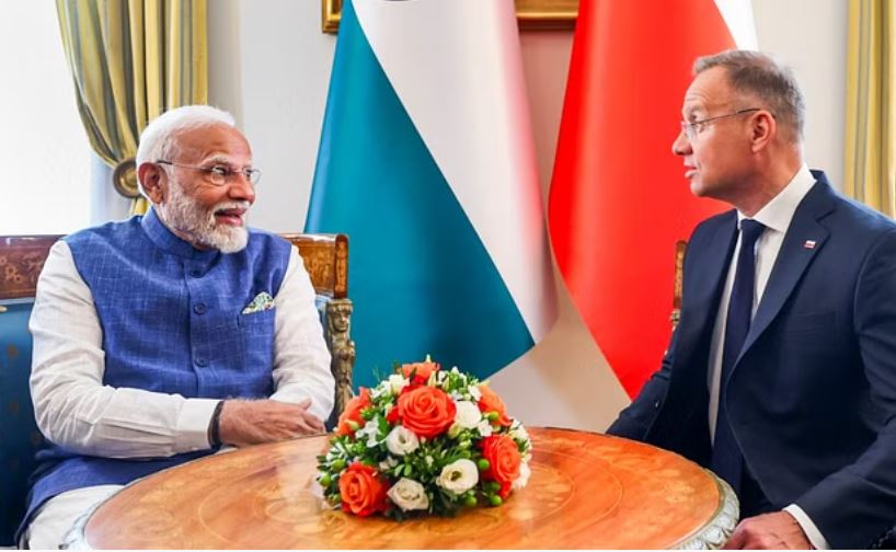 पीएम मोदी ने पोलैंड के राष्ट्रपति डूडा से की मुलाकात