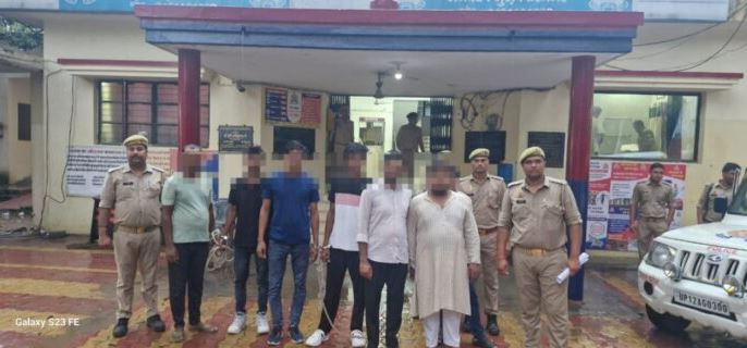मुजफ्फरनगर: छपार टोल प्लाजा पर गुंडागर्दी करने वाले सात लोगों को पुलिस ने किया गिरफ्तार