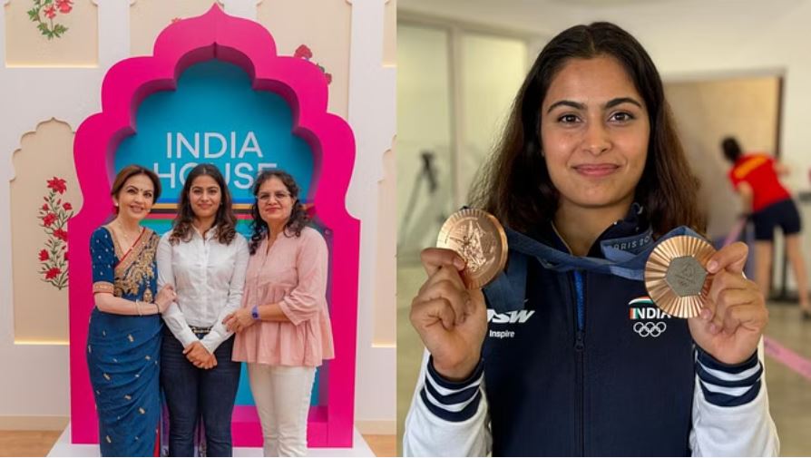 समापन समारोह से पहले नीता अंबानी से मिलीं पदक विजेता मनु भाकर