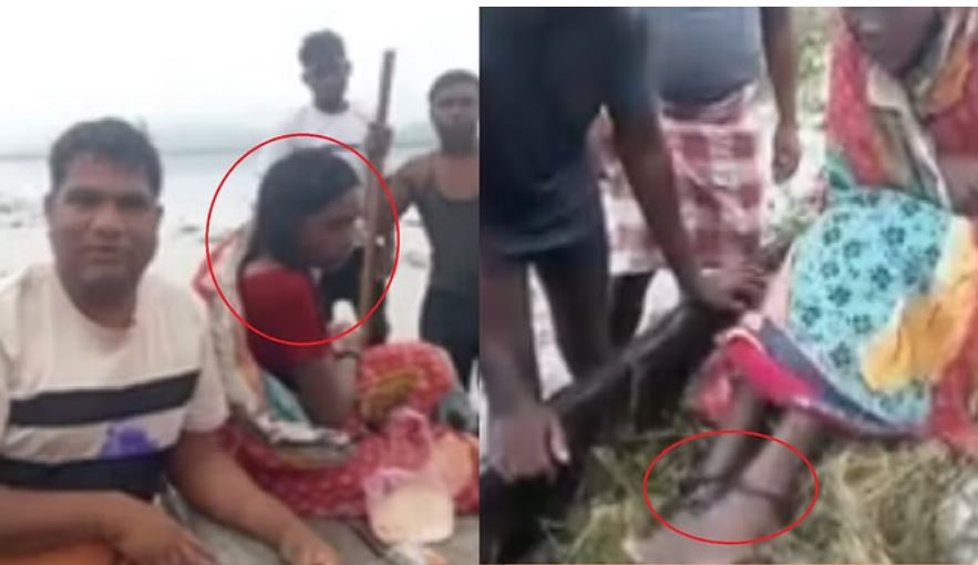 पांव में बंधे लोहे की जंजीर, उफनती महानदी में गिरी महिला: छत्तीसगढ़ से 20KM दूर बह गई