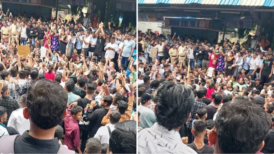 बदलापुर में स्कूल में बच्ची से कथित यौन उत्पीड़न मामले में बवाल