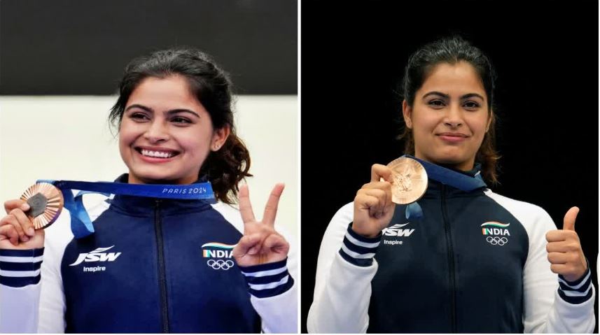 मनु भाकर स्वदेश लौटीं, पेरिस ओलंपिक में दो मेडल जीतकर रचा है इतिहास