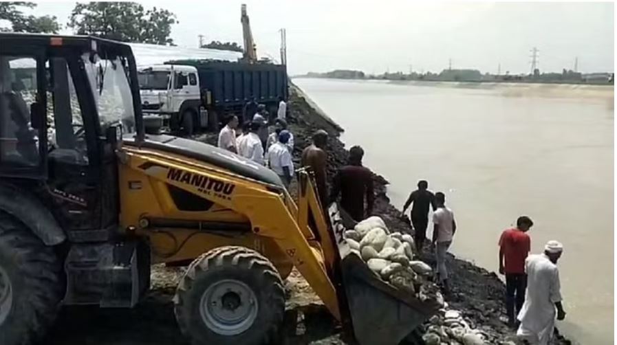 करनाल में पश्चिमी यमुना नहर में कटाव: चार दिनों से जारी मरम्मत कार्य