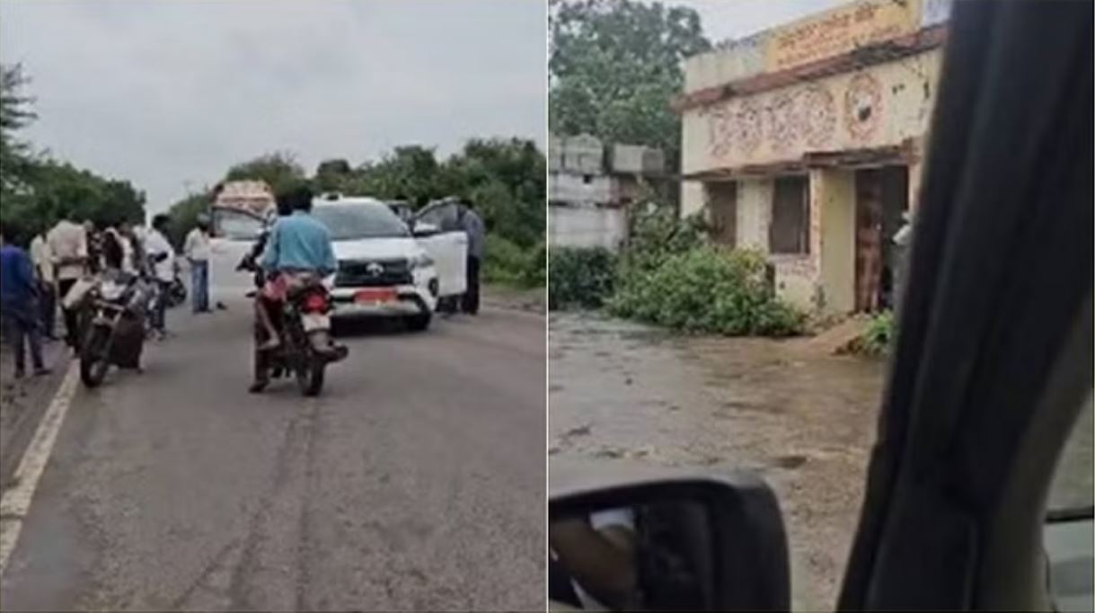 सड़क हादसे में घायल हुए दो शख्स, कलेक्टर गाड़ी से अस्पताल लेकर पहुंचे अधिकारी