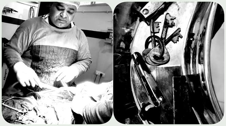 बिहार के मोतिहारी में युवक के पेट से निकला चाभी का गुच्छा, चाकू व नेलकटर