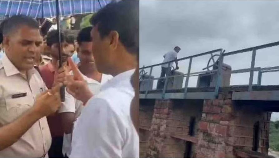 भरतपुर: विधायक की दबंगई; मना करती रहीं कलेक्टर, जबरदस्ती खोले बांध के गेट