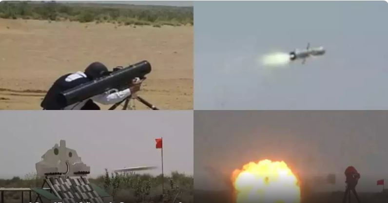 डीआरडीओ: मेन-पोर्टेबल एंटी टैंक गाइडेड मिसाइल का सफल परीक्षण