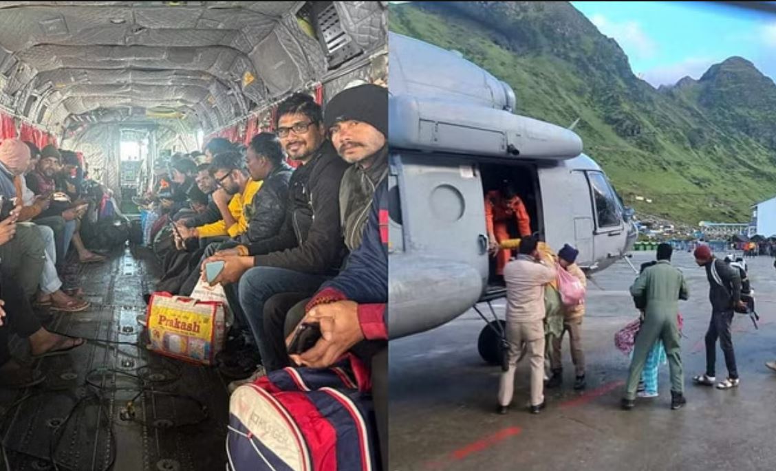 केदारघाटी: एमआई 17 और चिनूक से एयर लिफ्ट रेस्क्यू शुरू, 133 लोगों को निकाला