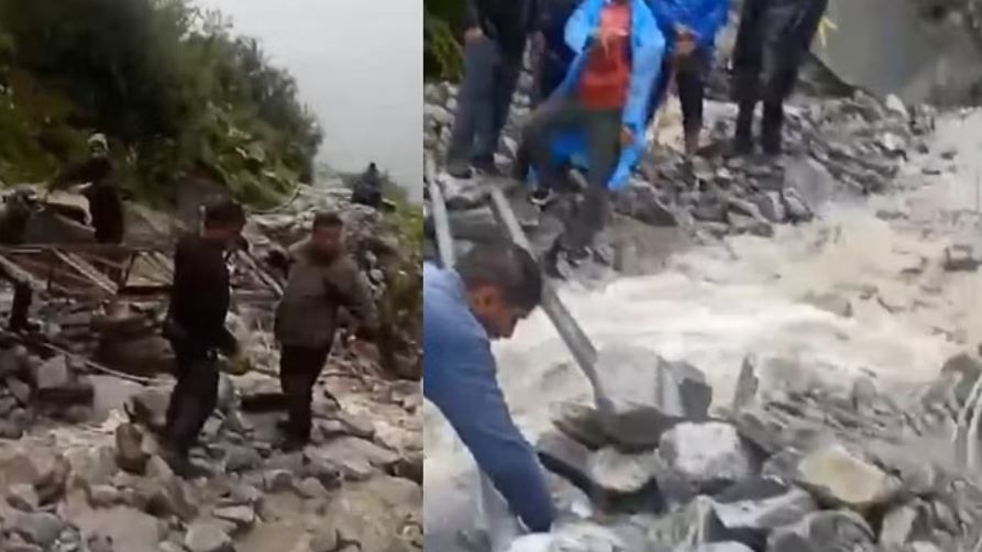 चमोली: अचानक उफान पर आया गदेरा, पुलिया बहने से 189 पर्यटक फंसे