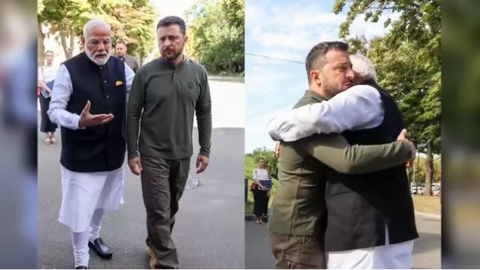 जेलेंस्की के कंधे पर हाथ, सांत्वना भी दी, हुई द्विपक्षीय वार्ता