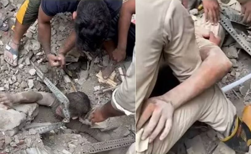 करोल बाग इलाके में मकान ढहा, 12 लोगों को मलबे से बाहर निकाला गया
