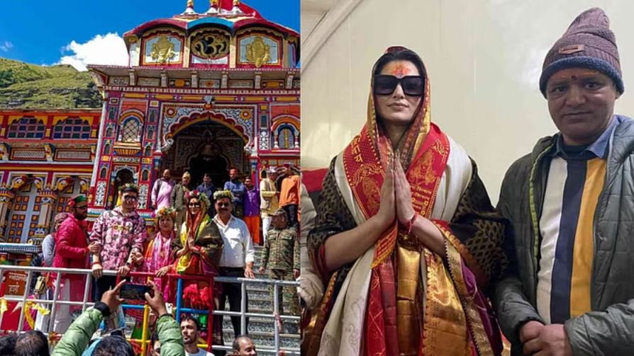 बदरीनाथ-केदारनाथ दर्शन को पहुंची बॉलीवुड अभिनेत्री उर्वशी रौतेला