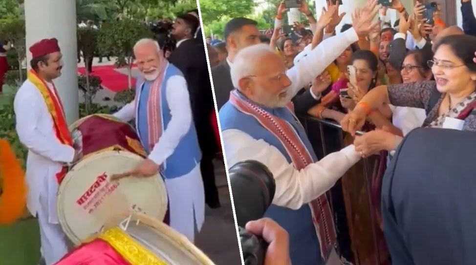 बजाया ढोल, बंधवाई राखी- पीएम मोदी का सिंगापुर में हुआ भव्य स्वागत