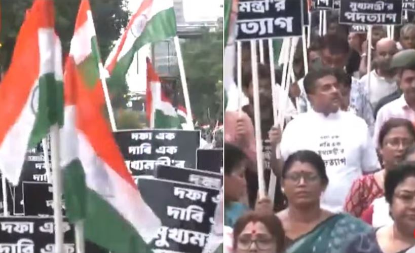बंगाल: आरजी कर केस के विरोध में विपक्ष का जोरदार प्रदर्शन