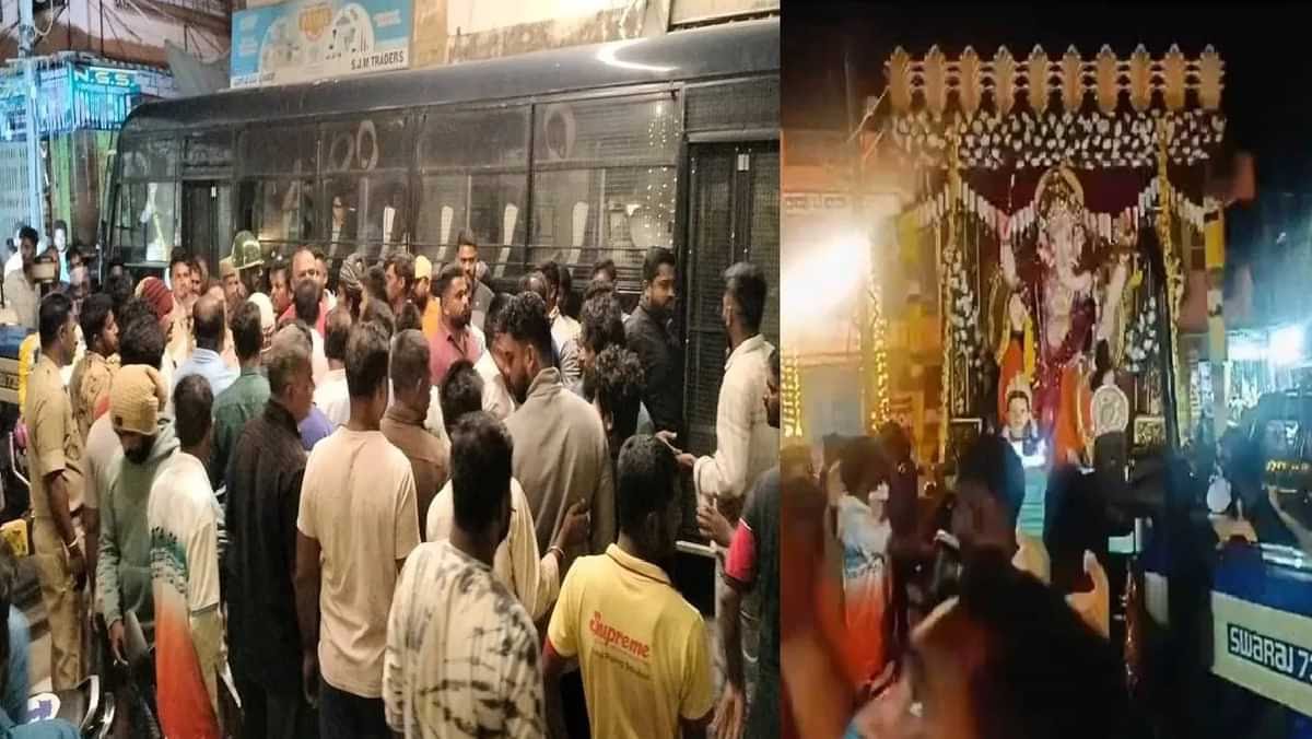 कर्नाटक: गणेश विसर्जन के दौरान पथराव-तोड़फोड़, आगजनी से बिगड़े हालात