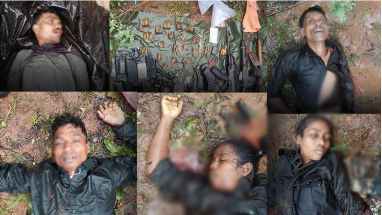 छत्तीसगढ़-तेलंगाना बॉर्डर पर नक्सलियों से मुठभेड़, 6 नक्सली ढेर; 2 जवान घायल