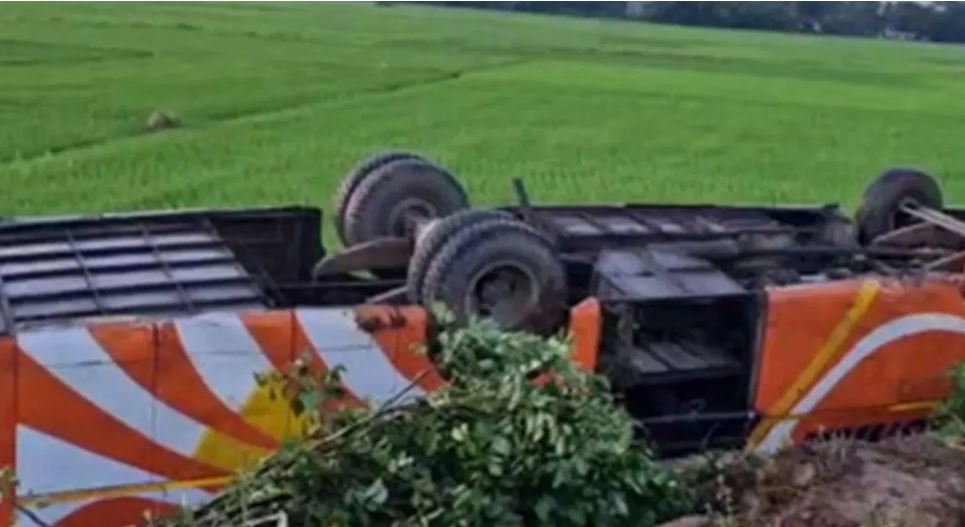 जगन्नाथ पुरी से लौट रही थी यात्रियों से भरी बस पलटी, 4 की मौत