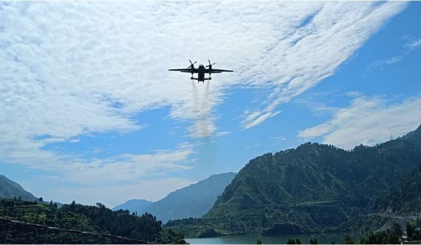 वायुसेना का अभ्यास शुरू, चिन्यालीसौड़ हवाई पट्टी के ऊपर गरजा एएन-32 विमान