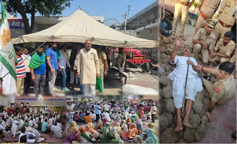 सातवें दिन भी थाने में डटी भाकियू,अनशन कर रहे विजय घोपला का स्वास्थ्य गिरा