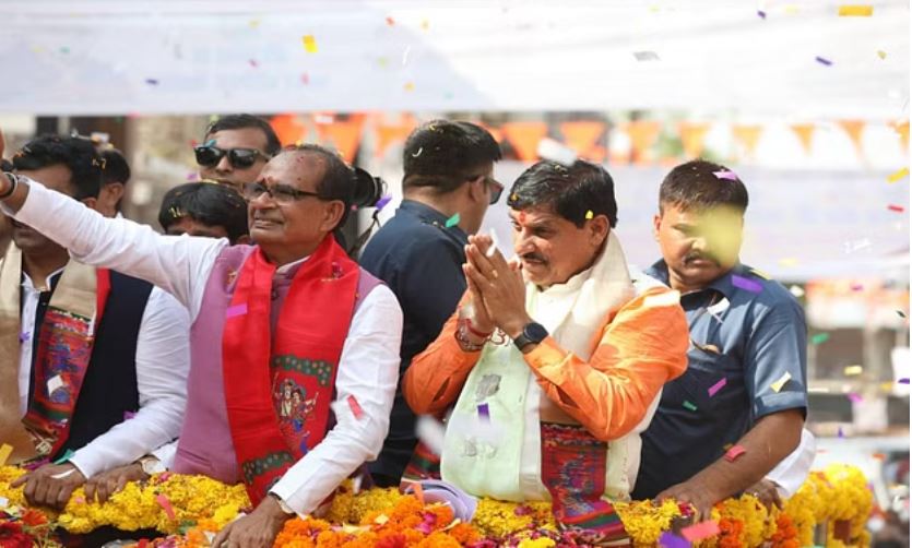 शिवराज के साथ मोहन यादव का रोड शो, सीएम बोले- हमारी सरकार गरीब और किसानों की