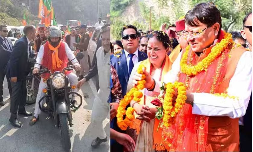 सीएम धामी के अंदाज: गेंदों पर लगाते दिखे चौके-छक्के, बाइक पर पहुंचे लोगों के बीच