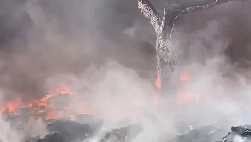 तेलंगाना: हनुमान मंदिर के गर्भगृह में लगी आग, मूर्ति जलकर हुई खंडित