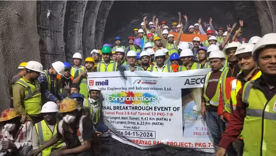 ऋषिकेश-कर्णप्रयाग रेल लाइन: नरकोटा-सुमेरपुर की 9.4 किमी लंबी मुख्य सुरंग हुई आरपार