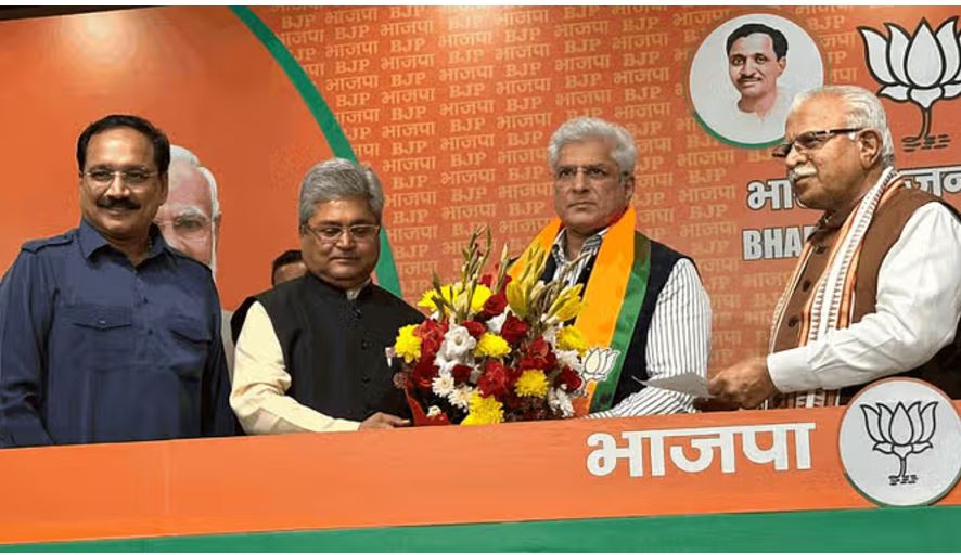 भाजपा में शामिल हुए कैलाश गहलोत, मनोहर लाल ने दिलाई सदस्यता