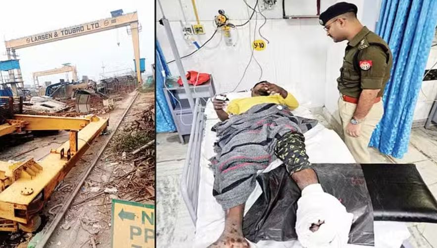 रैपिड साइट पर हादसा: गैंट्री गिरने से इलेक्ट्रिशियन की मौत, चार घायल
