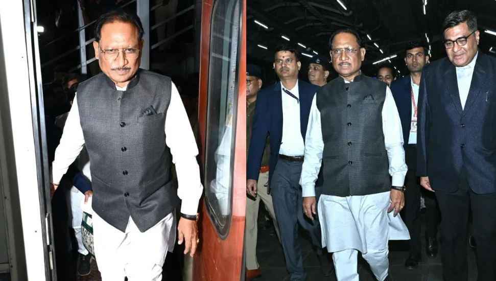 कवि सम्मेलन में ट्रेन से पहुंचे मुख्यमंत्री विष्णुदेव, बोले- अब क्षेत्रों के दौरे भी ट्रेन से करेंगे