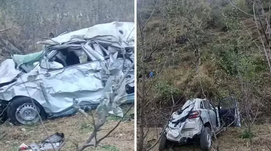 शिमला में सड़क हादसा, खाई में गिरी बेकाबू कार, दो लोगों की मौत