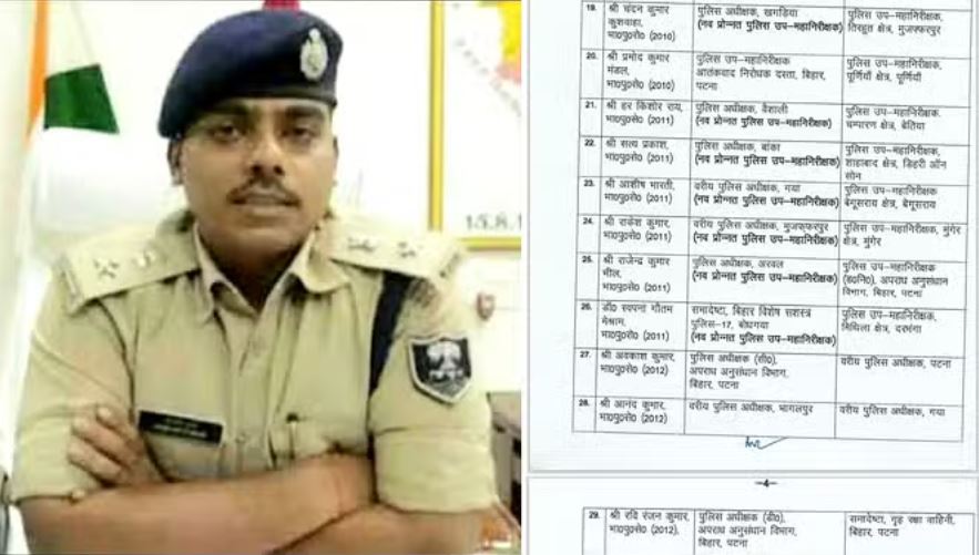 बिहार में 62 आईपीएस अधिकारियों का हुआ तबादला