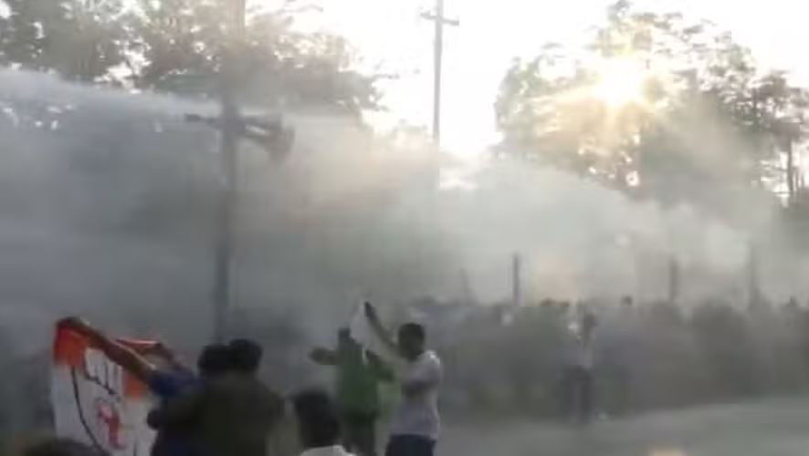 रायपुर: आंबेडकर पर अमित शाह की टिप्पणी को लेकर युवा कांग्रेस का प्रदर्शन