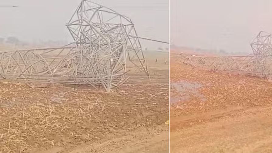 सीधी में 70 फीट ऊंचा ट्रांसमिशन टावर टूटकर गिरा, पांच मजदूरों की मौत, चार घायल