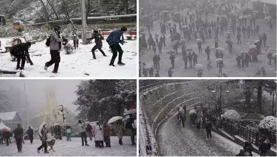 शिमला समेत हिमाचल के ऊंचे इलाकों में बर्फबारी, कूल-कूल हुआ मौसम