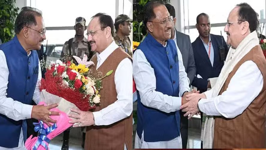 रायपुर पहुंचे केन्द्रीय मंत्री जेपी नड्डा, जनादेश परब में होंगे शामिल