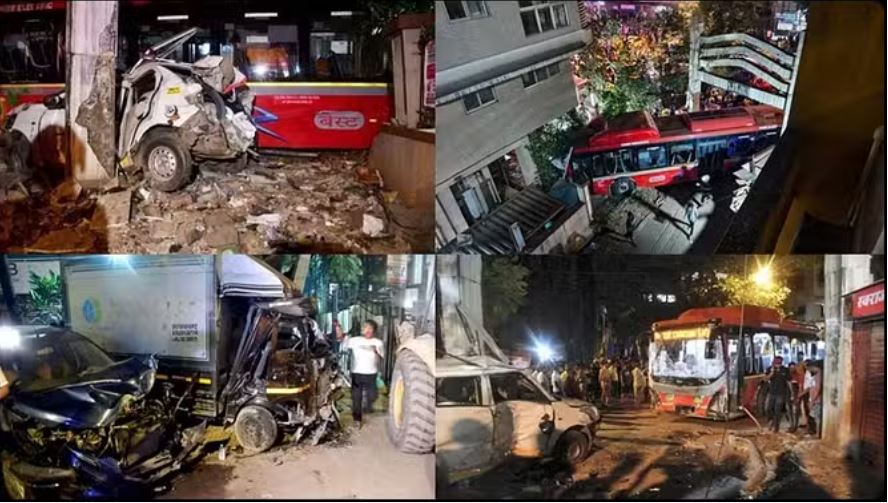 कुर्ला बस हादसे में घायलों का सामान चुरा रहा शख्स कैमरे में कैद