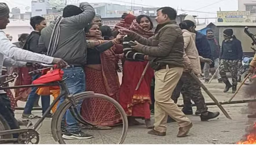 दरभंगा: अभियुक्त को गिरफ्तार करने गई पुलिस पर हमला