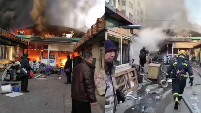 चीन की फूड मार्केट में भीषण आग, 8 लोगों की मौत; 15 की हालत गंभीर