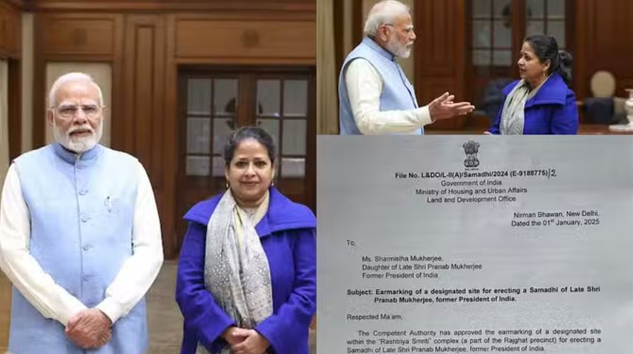 पूर्व राष्ट्रपति प्रणब मुखर्जी का स्मारक बनाएगी सरकार, पीएम मोदी से मिलीं शर्मिष्ठा मुखर्जी
