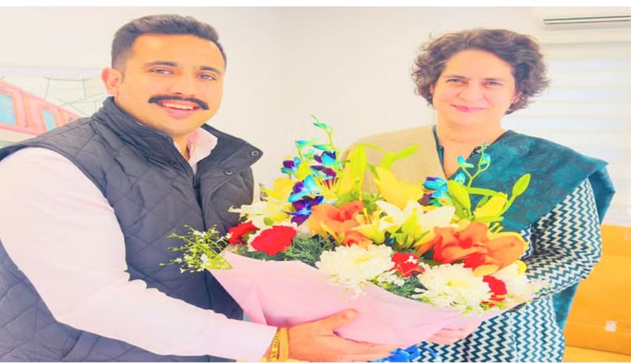 प्रियंका गांधी से मिले विक्रमादित्य सिंह, सरकार और संगठन के मसलों पर की चर्चा