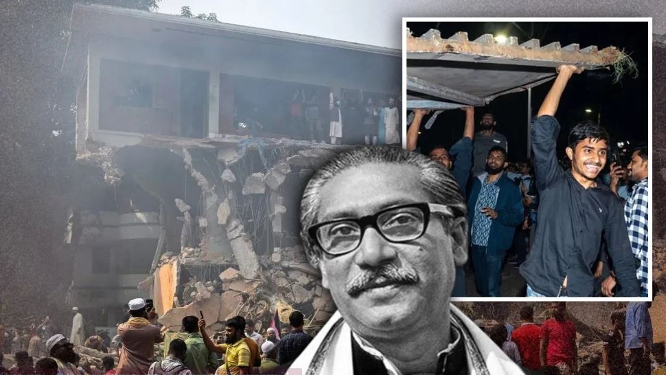 यूनुस की चेतावनी के बावजूद शेख मुजीबुर रहमान के घर में लूटपाट जारी