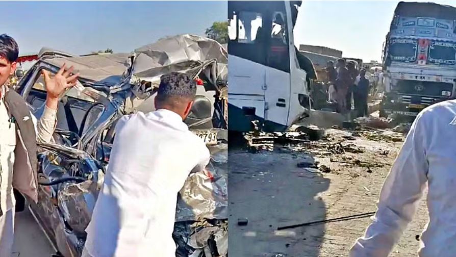 जयपुर: कार और रोडवेज बस की भिड़ंत में सात लोगों की मौत,