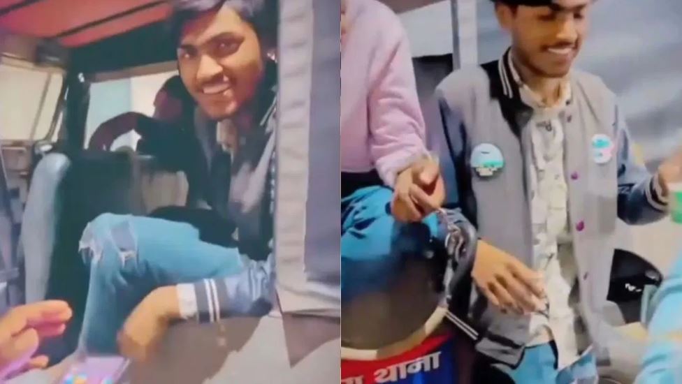 पुलिस की जीप, हाथ में हथकड़ी... युवक ने बनाई रील, अब होगी जांच